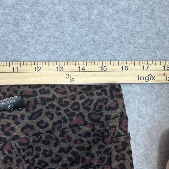 BLANK NYC Clark Legging WMNS 31 Brown Leopard Print Pull On Stretchy Ponte Knit - Picture 10 of 13